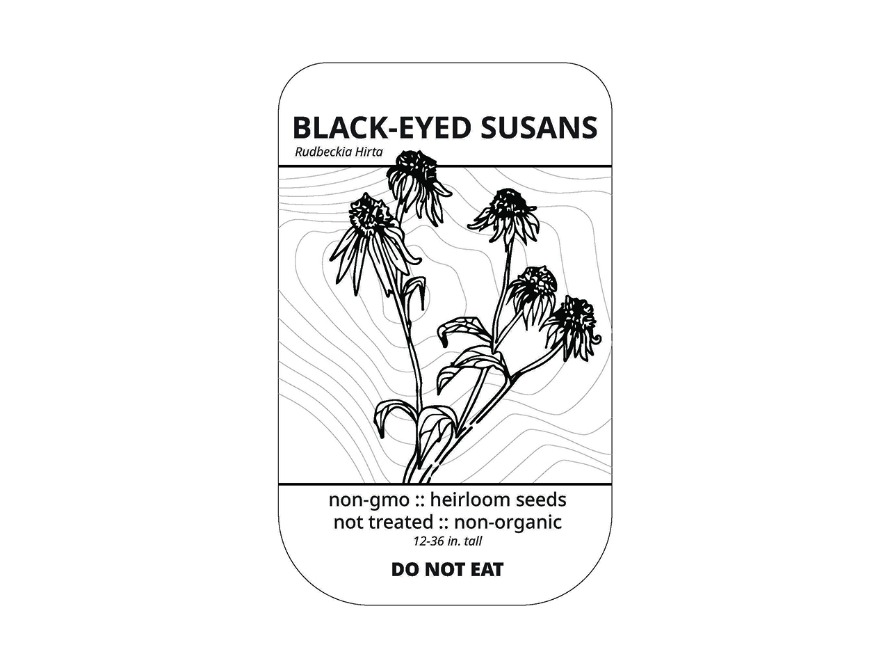 Black eyed susan label